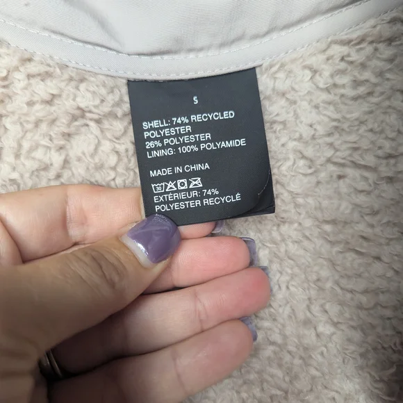 Vuori Umber Pink Sherpa Jacket Small Zip Up Coat - Picture 5 of 13